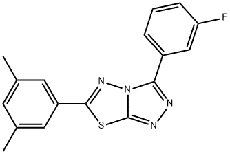 6-(3,5-dimethylphenyl)-3-(3-fluorophenyl)[1,2,4]triazolo[3,4-b][1,3,4]thiadiazole Struktur