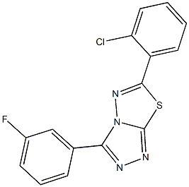 6-(2-chlorophenyl)-3-(3-fluorophenyl)[1,2,4]triazolo[3,4-b][1,3,4]thiadiazole Struktur