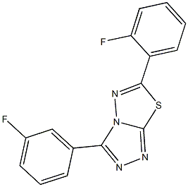 6-(2-fluorophenyl)-3-(3-fluorophenyl)[1,2,4]triazolo[3,4-b][1,3,4]thiadiazole Struktur