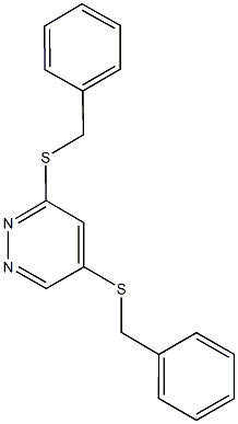 3,5-bis(benzylsulfanyl)pyridazine Struktur