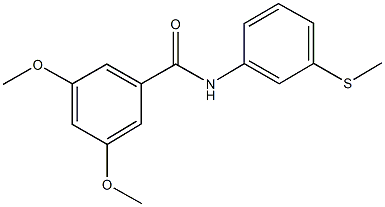 3,5-dimethoxy-N-[3-(methylsulfanyl)phenyl]benzamide Struktur