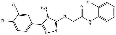 2-{[4-amino-5-(3,4-dichlorophenyl)-4H-1,2,4-triazol-3-yl]thio}-N-(2-chlorophenyl)acetamide Struktur