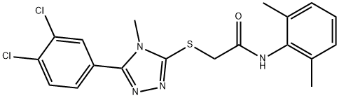 2-{[5-(3,4-dichlorophenyl)-4-methyl-4H-1,2,4-triazol-3-yl]thio}-N-(2,6-dimethylphenyl)acetamide Struktur