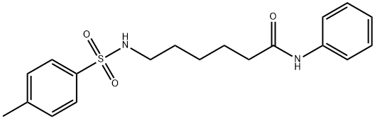 6-{[(4-methylphenyl)sulfonyl]amino}-N-phenylhexanamide Struktur