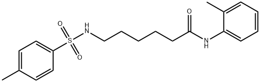 N-(2-methylphenyl)-6-{[(4-methylphenyl)sulfonyl]amino}hexanamide Struktur