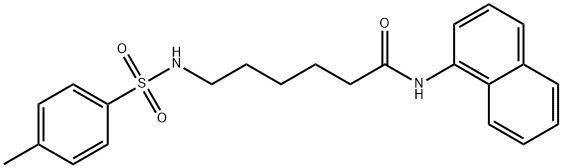 6-{[(4-methylphenyl)sulfonyl]amino}-N-(1-naphthyl)hexanamide Struktur