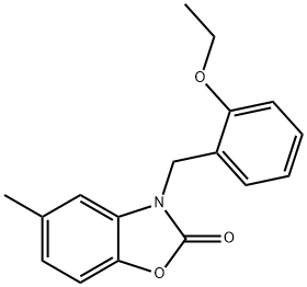 3-(2-ethoxybenzyl)-5-methyl-1,3-benzoxazol-2(3H)-one Struktur