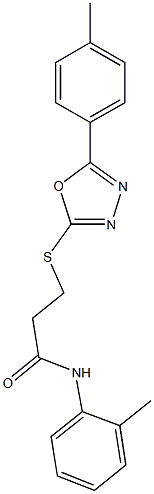 N-(2-methylphenyl)-3-{[5-(4-methylphenyl)-1,3,4-oxadiazol-2-yl]sulfanyl}propanamide Struktur