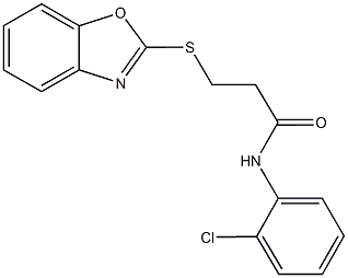 3-(1,3-benzoxazol-2-ylthio)-N-(2-chlorophenyl)propanamide Struktur