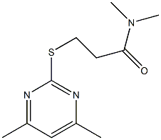 3-[(4,6-dimethyl-2-pyrimidinyl)sulfanyl]-N,N-dimethylpropanamide Struktur