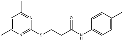 3-[(4,6-dimethyl-2-pyrimidinyl)sulfanyl]-N-(4-methylphenyl)propanamide Struktur