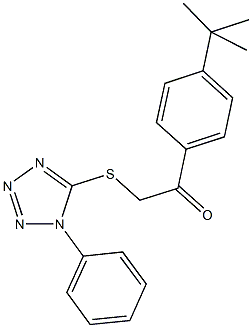 1-(4-tert-butylphenyl)-2-[(1-phenyl-1H-tetraazol-5-yl)sulfanyl]ethanone Struktur