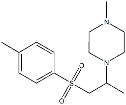 4-methylphenyl 2-(4-methyl-1-piperazinyl)propyl sulfone Struktur