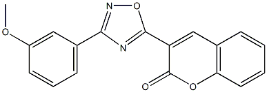 3-[3-(3-methoxyphenyl)-1,2,4-oxadiazol-5-yl]-2H-chromen-2-one Struktur