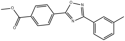 methyl 4-[3-(3-methylphenyl)-1,2,4-oxadiazol-5-yl]benzoate Struktur