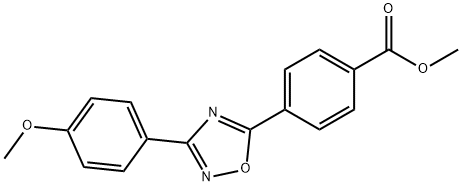 methyl 4-[3-(4-methoxyphenyl)-1,2,4-oxadiazol-5-yl]benzoate Struktur