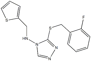 N-{3-[(2-fluorobenzyl)thio]-4H-1,2,4-triazol-4-yl}-N-(2-thienylmethyl)amine Struktur