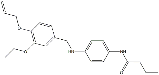 N-(4-{[4-(allyloxy)-3-ethoxybenzyl]amino}phenyl)butanamide Struktur