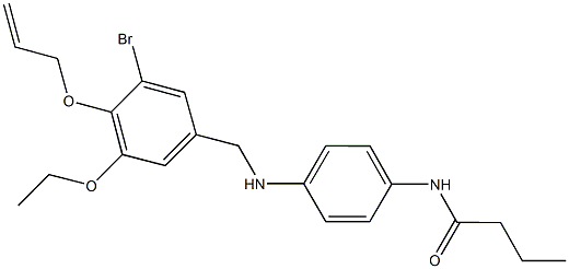 N-(4-{[4-(allyloxy)-3-bromo-5-ethoxybenzyl]amino}phenyl)butanamide Struktur