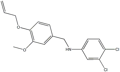 N-[4-(allyloxy)-3-methoxybenzyl]-N-(3,4-dichlorophenyl)amine Struktur