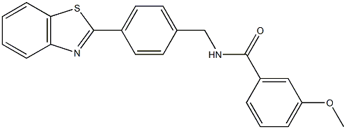 N-[4-(1,3-benzothiazol-2-yl)benzyl]-3-methoxybenzamide Struktur