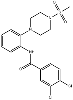 3,4-dichloro-N-{2-[4-(methylsulfonyl)-1-piperazinyl]phenyl}benzamide Struktur