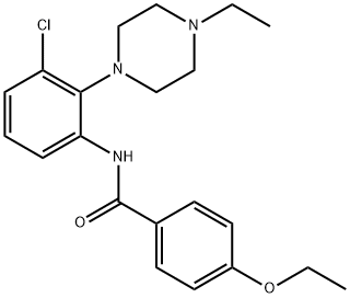 N-[3-chloro-2-(4-ethyl-1-piperazinyl)phenyl]-4-ethoxybenzamide Struktur