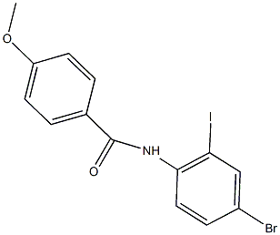 N-(4-bromo-2-iodophenyl)-4-methoxybenzamide Struktur