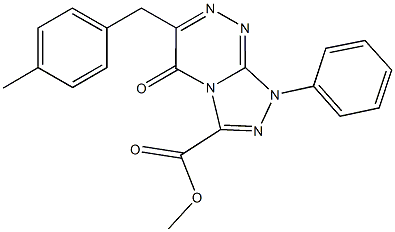 methyl 6-(4-methylbenzyl)-5-oxo-1-phenyl-1,5-dihydro[1,2,4]triazolo[3,4-c][1,2,4]triazine-3-carboxylate Struktur