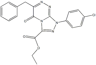 ethyl 6-benzyl-1-(4-chlorophenyl)-5-oxo-1,5-dihydro[1,2,4]triazolo[3,4-c][1,2,4]triazine-3-carboxylate Struktur