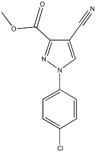 methyl 1-(4-chlorophenyl)-4-cyano-1H-pyrazole-3-carboxylate Struktur