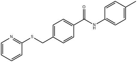 N-(4-methylphenyl)-4-[(2-pyridinylthio)methyl]benzamide Struktur