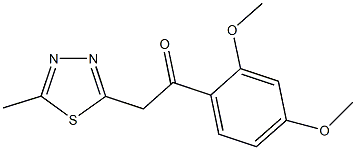 1-(2,4-dimethoxyphenyl)-2-(5-methyl-1,3,4-thiadiazol-2-yl)ethanone Struktur