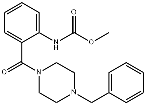 methyl2-[(4-benzyl-1-piperazinyl)carbonyl]phenylcarbamate Struktur