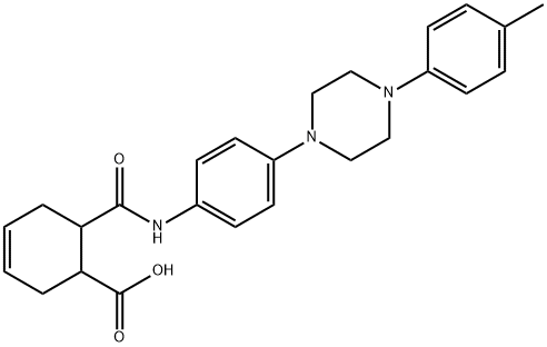 6-({4-[4-(4-methylphenyl)-1-piperazinyl]anilino}carbonyl)-3-cyclohexene-1-carboxylicacid Struktur