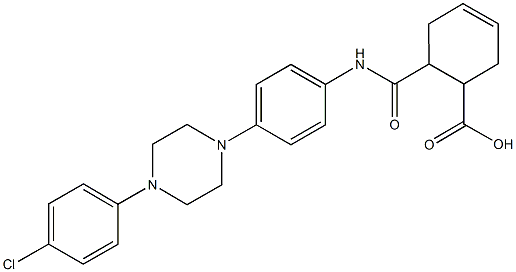 6-({4-[4-(4-chlorophenyl)-1-piperazinyl]anilino}carbonyl)-3-cyclohexene-1-carboxylic acid Struktur