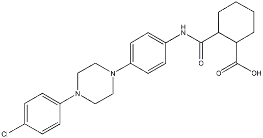 2-({4-[4-(4-chlorophenyl)-1-piperazinyl]anilino}carbonyl)cyclohexanecarboxylic acid Struktur