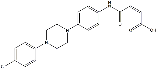 4-{4-[4-(4-chlorophenyl)-1-piperazinyl]anilino}-4-oxo-2-butenoic acid Struktur