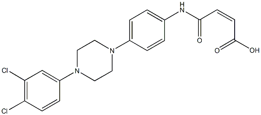 4-{4-[4-(3,4-dichlorophenyl)-1-piperazinyl]anilino}-4-oxo-2-butenoic acid Struktur