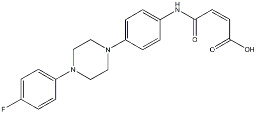 4-{4-[4-(4-fluorophenyl)-1-piperazinyl]anilino}-4-oxo-2-butenoic acid Struktur