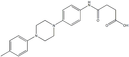 4-{4-[4-(4-methylphenyl)-1-piperazinyl]anilino}-4-oxobutanoic acid Struktur