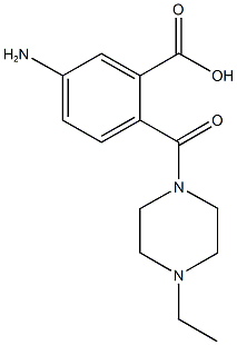 5-amino-2-[(4-ethyl-1-piperazinyl)carbonyl]benzoic acid Struktur