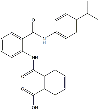 6-({2-[(4-isopropylanilino)carbonyl]anilino}carbonyl)-3-cyclohexene-1-carboxylic acid Struktur