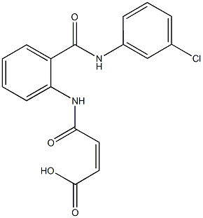 4-{2-[(3-chloroanilino)carbonyl]anilino}-4-oxo-2-butenoic acid Struktur