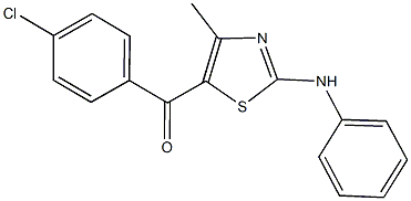 (2-anilino-4-methyl-1,3-thiazol-5-yl)(4-chlorophenyl)methanone Struktur