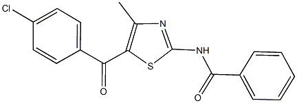 N-[5-(4-chlorobenzoyl)-4-methyl-1,3-thiazol-2-yl]benzamide Struktur