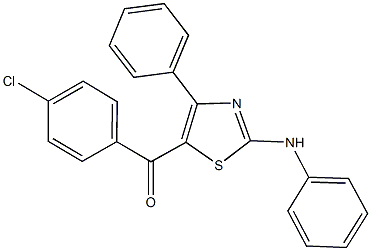 (2-anilino-4-phenyl-1,3-thiazol-5-yl)(4-chlorophenyl)methanone Struktur