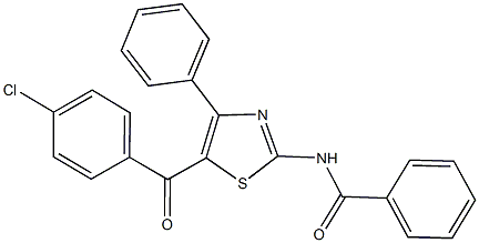 N-[5-(4-chlorobenzoyl)-4-phenyl-1,3-thiazol-2-yl]benzamide Struktur