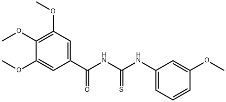 N-(3-methoxyphenyl)-N'-(3,4,5-trimethoxybenzoyl)thiourea Struktur