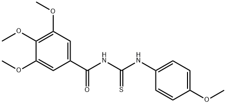 N-(4-methoxyphenyl)-N'-(3,4,5-trimethoxybenzoyl)thiourea Struktur